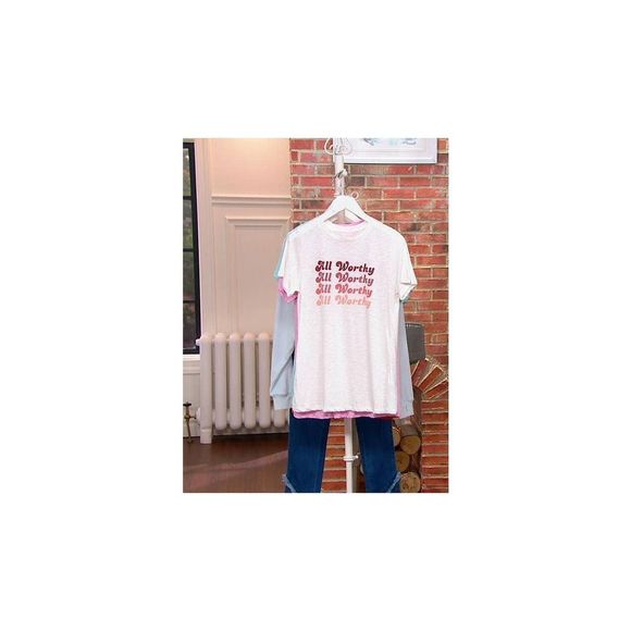 All Worthy Hunter McGrady women'sSlub Knit all worthy Graphic Tshirt - Picture 3 of 3